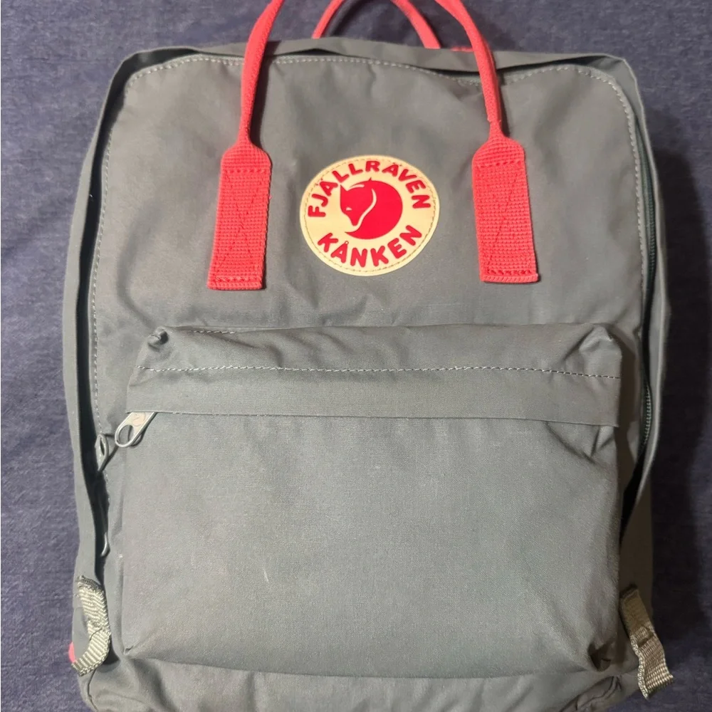 Fjallraven Kanken Frost Green Peach Pink Classic Full Size Backpack & Wallet - Picture 7 of 7